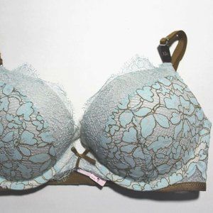 Victoria's Secret Dream Angels Floral Lace Padded Push Up Plunge Bra